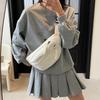 Trendy Women's Corduroy Crossbody Bag - Large, Simple Solid Color Shoulder Bag