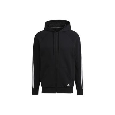 Langärmlige Kapuzenjacke mit Reißverschluss Herren Oberbekleidung Schwarz GM6450