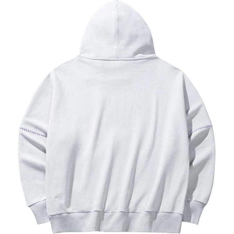 Anta Comfortable Casual Letter Hoodie Loose Pullover Sweatshirt Unisex sweatshirt Pink Gray 172431705-1