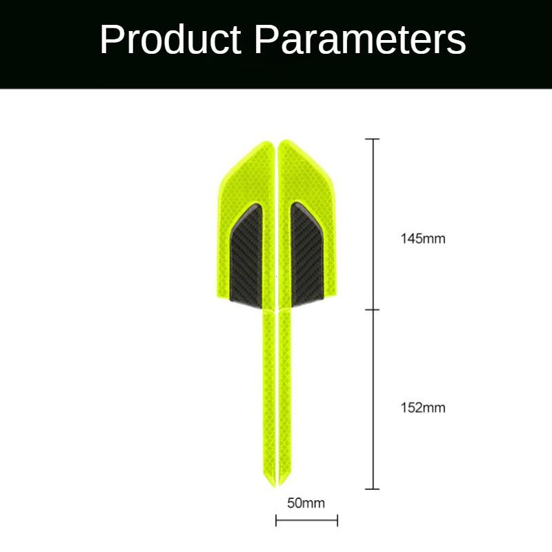 2Pcs/Set Car Reflective Auto Truck Safety Warning Tape Car Door Protector Bumper Anti-collision Strips Secure Reflector Stickers