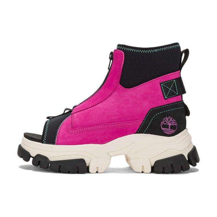 Timberland Adley Way Peep Toe Boot Sandals Women s Pink Black White A5W3G 38