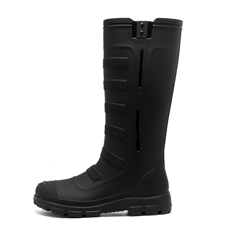 Fashion Unisex Rubber Shoes Men and Women Mid Calf Boots Waterproof Work Safety Rain Boots Fishing Husband Botas Para Lluvia