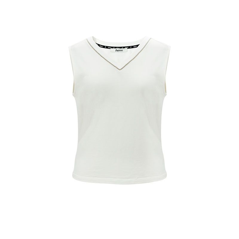 

BNN Инь Хуафу Третья годовщина/Роскошная Дорогая Хлопковая Футболка из 120S Высококачественного Тяжелого Крученого Пима Хлопка, Алмазные Украшения, Ожерелье из Бусин, Жилет/Футболка White-Vest S