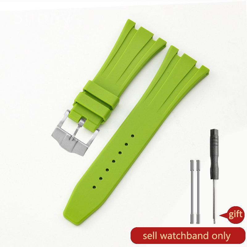 Silicone Watch Strap for AP Aibi 15400 Royal Oak Series Waterproof Sweat-Proof Rubber Watch Band Men's Accessories 26mm27mm28mm