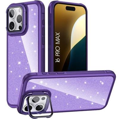 Case for iPhone 16 Pro Max, Shiny Translucent Anti-Scratch Protection with Camera Protection - Purple