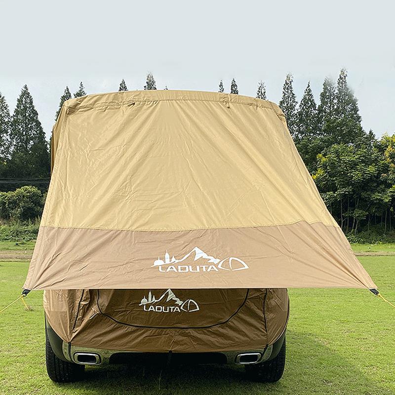 Portable SUV Trunk Tent Silver-coated Fabric PU3000 Car Tent Rainproof Camping Shade Awning Auto External Accessories