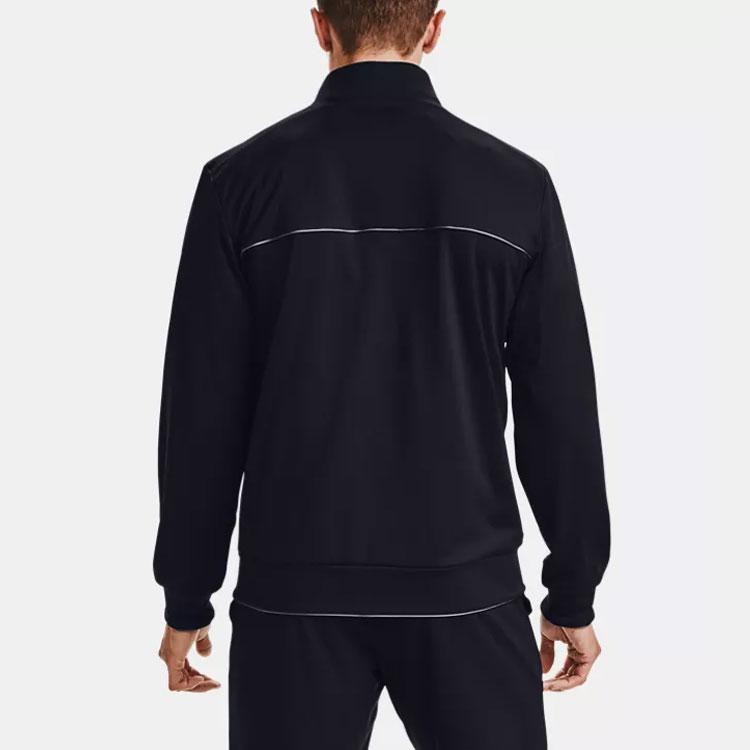 Under Armour Project Rock Colorblock Stand Collar Knit Jacket Men Jackets Black 1357199-001