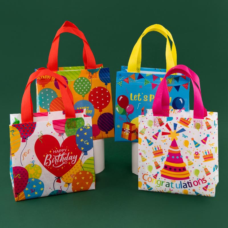 StoBag Party Watertight Non-woven Protable Bag Storag Packaging Clothes Candy Book Gifts Shipping Weeding Kids Birthday Suppily