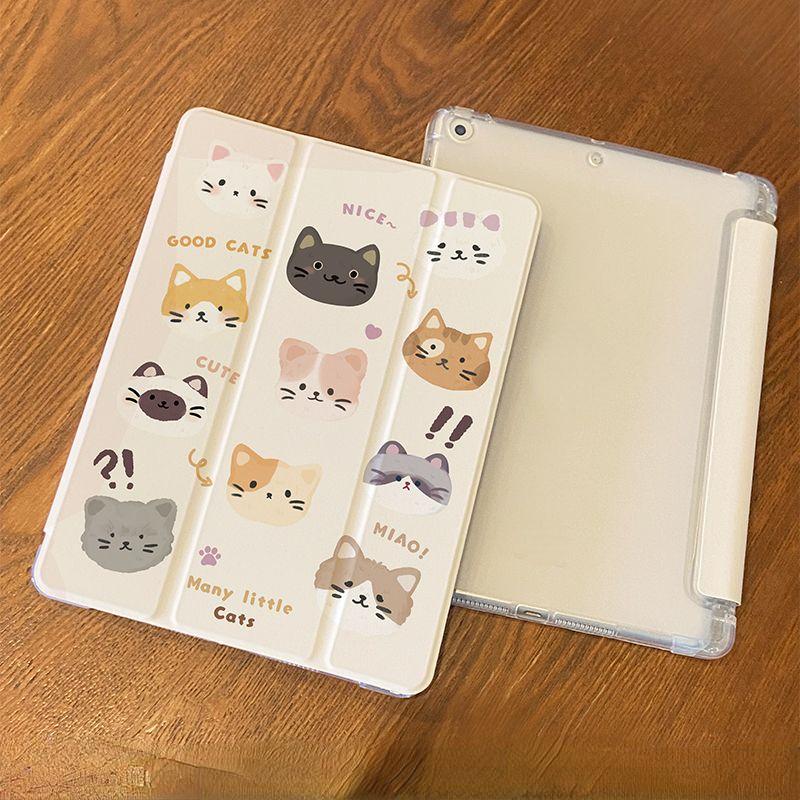 Niedliche Cartoon-Hundehülle für iPad Air4/5 10,9 Zoll, dreifach gefaltete Silikonhülle für iPad mini4/5 7,9 Zoll Pro11/12,9 Zoll 2021/20/19 gen9/8/7 10,2 Zoll