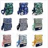 New Adjustable Strap Crossbody Bag Print Five-layer Phone Purse Fresh Pastoral Handbags Women