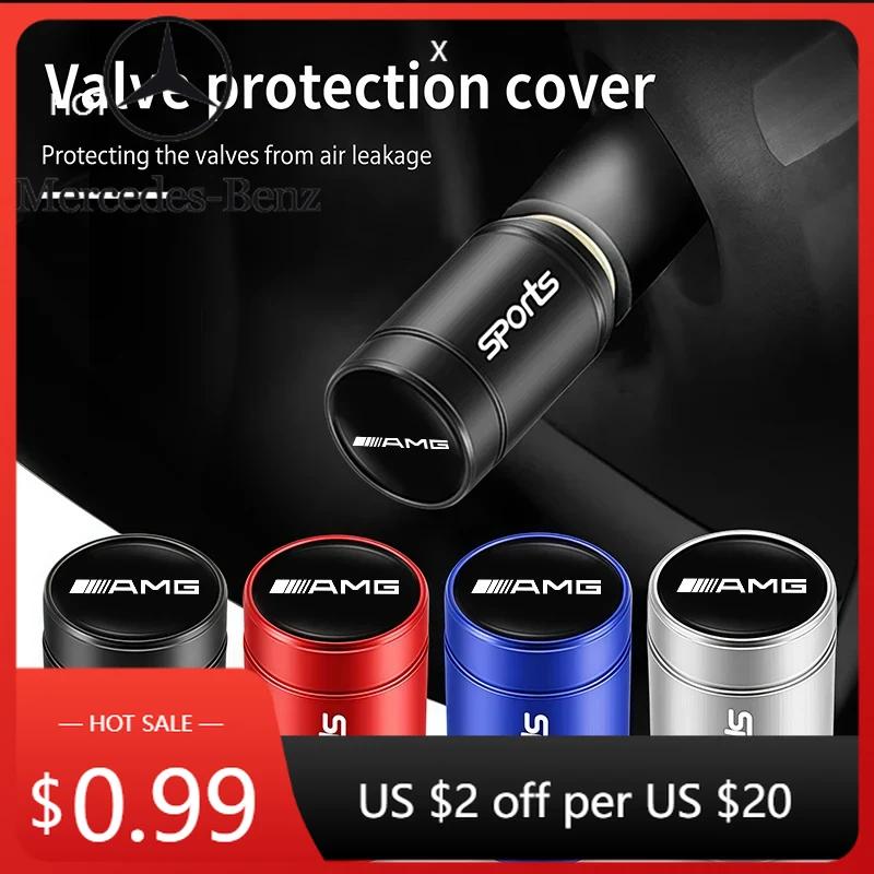 Bilklistermärke 2026 Nytt För Benz Biltillbehör 4 st Däckventil Vattentät Dammtät Kåpa För Mercedes Benz AMG W203 W206 W22