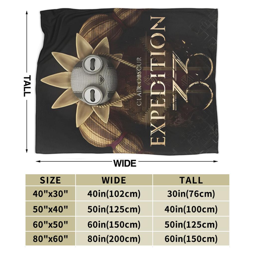 Clair Obscur Expedition 33 Maelle Deken Zacht Patroon Pluche Plaid voor Woonkamer Picknick Flanellen Sprei Beddekking