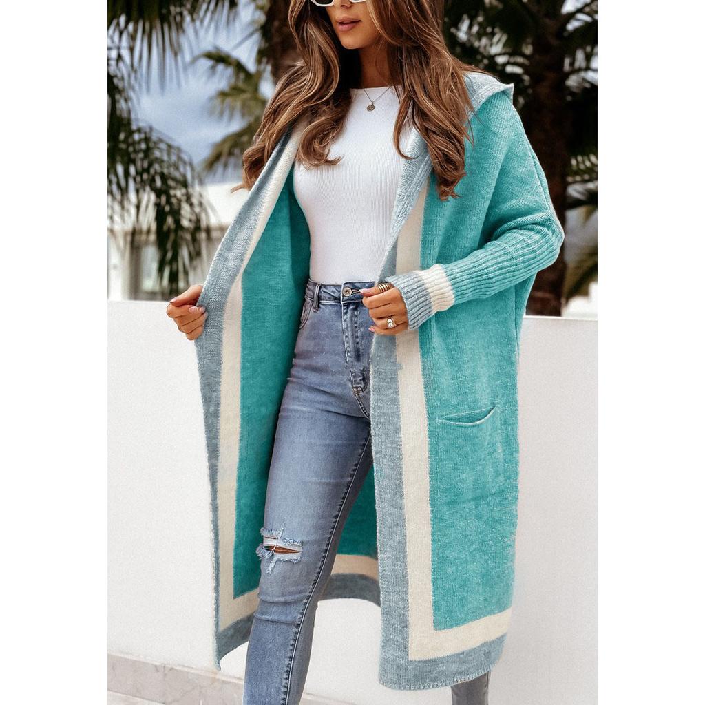 Thick Hooded Cardigan Knit Sweater Women Spring Autumn Winter Sweater Knitted Maxi Soft Loose Coat Long Jacket Cardigan Jumpers