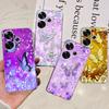 Flower Butterfly Women Fashion Back Cover For Xiaomi Redmi Turbo 3 Phone Funda Transparent Soft TPU Silicone Coque For Poco F6