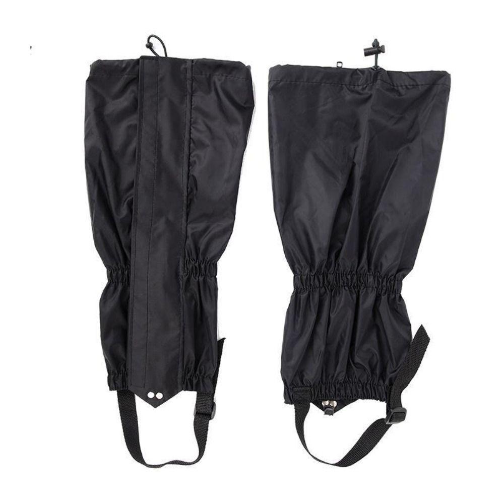 

Long Tube Winter Outdoor Leg Gaiters Keep Warm Adjustable Pants Shoes Cover Breathable Elastic Strap Legs Protection Guards чорний