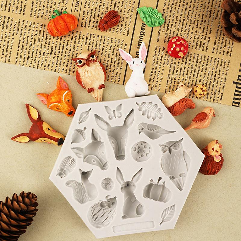 Dschungel Wildtier Silikonform DIY Dschungel Wildtier Cupcake Dekoration Ausstechformen für Geburtstagsparty Babyparty