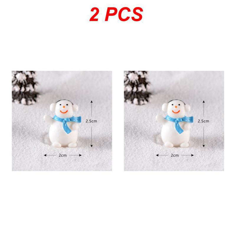 Christmas Figurines Dollhouse Ornament Home Decorations Fairy Garden Micro Landscape Deer Xmas Tree Santa Claus Snowman
