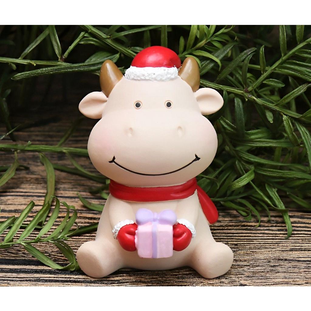 Hand-painted Resin Christmas Decoration Santa Claus Elk Animal Party Supplies