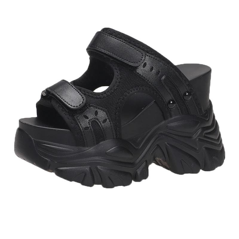 Mode 10,5 cm Chunky Platåsandaler Kvinnor 2025 Höga Klackar Sexiga Sandaler med Öppen Tå Kil Förhöjda Skor Damer Strand Sommar Sandalia