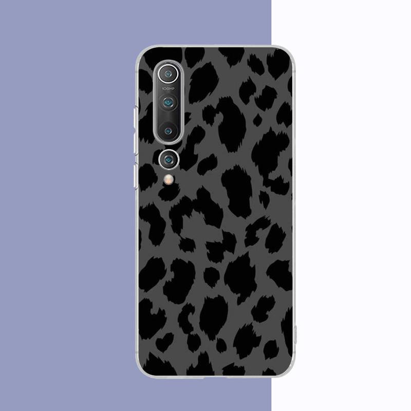 Leopard Print Black  Phone Case for Samsung S21 A10 for Redmi Note 7 9 for Huawei P30Pro Honor 8X 10i Cover