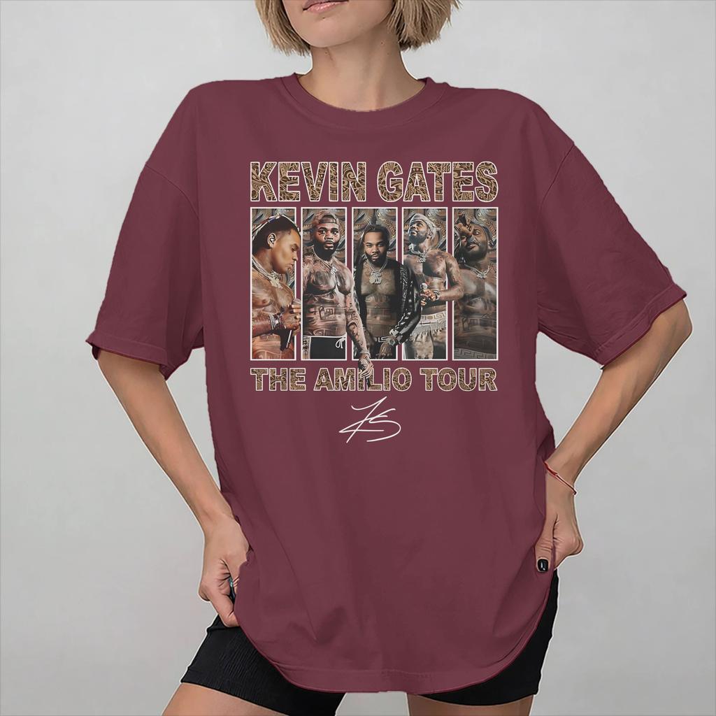 Kevin Gates The Amilio Tour Accessories Unisex T Shirt Pure Cotton Tee Fashion Tshirt Clothing