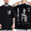Attack On Titan Streetwear Men's T Shirt Eren Yeager Shingeki No Kyojin Anime 100% Cotton Women Tops Tees Casual High Quality