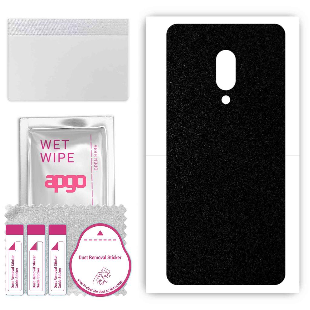 apgo Adesivo Protetor de Pele para a parte traseira compatível com Sharp Aquos Zero 2, Película Envelopamento, Folha, Vinil - Padrão Preto Fosco