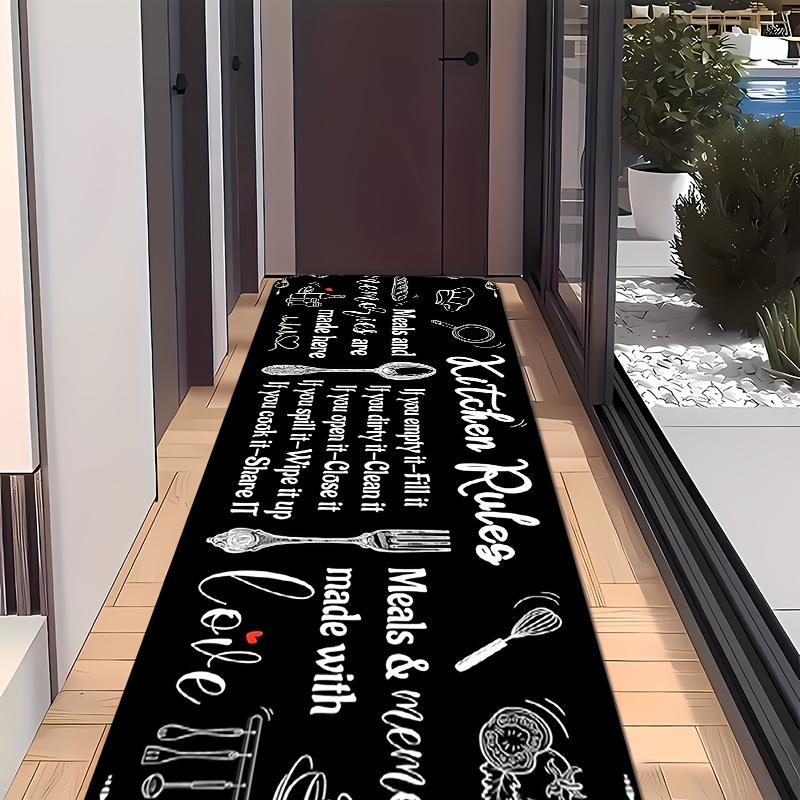 Festive Christmas Snowflake Runner Rug Home Decoration Kitchen Rugs, Entryway Hallway Bedroom Carpet Welcom Floor Mat