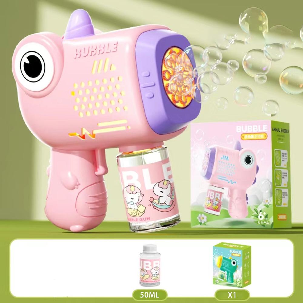 Горячая Автоматическая Пушка-Мыльные Пузыри для Детей с 12 Отверстиями, Ручная, Непротекающая, Светящаяся, Популярная, Игрушка для Ванны