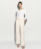 RE RHEE Belted Straight Leg Trouser Ivory
