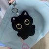 10cm Cute Black Cat Plush Toy Doll Small Pendant Cuddly Pillow Cushion Ins Black Cat Plush Toy Doll for Boy Girl Brithday Gifts