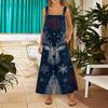 Women's Casual Jumpsuit Sleeveless Christmas Printed Cotton Jumpsuit