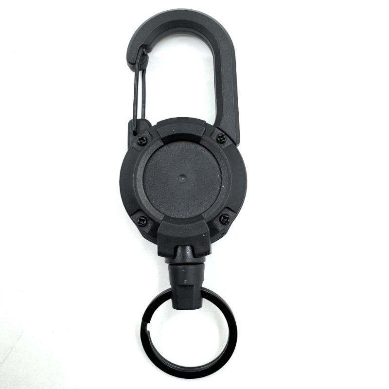 1 pièce Sac à dos Tactique Boucle en U à Tirage Facile Porte-clés Rétractable Simple Noir Extérieur Portable Fil d'Acier Boucle à Ressort Quatre Couleurs