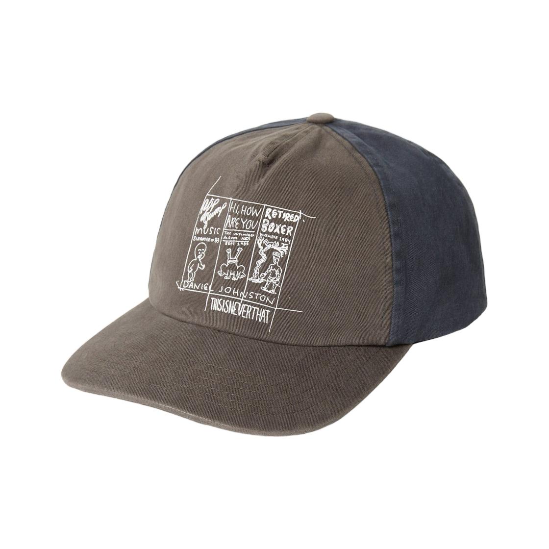 Thisisneverthat x Daniel Johnston 3-Frame Washed Cap Charcoal ONE SIZE