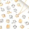 5-10pcs Stainless Steel Heart Star Charms Gold Silver Color Zircon Pendants for DIY Necklace Bracelet Jewelry Making Accessories