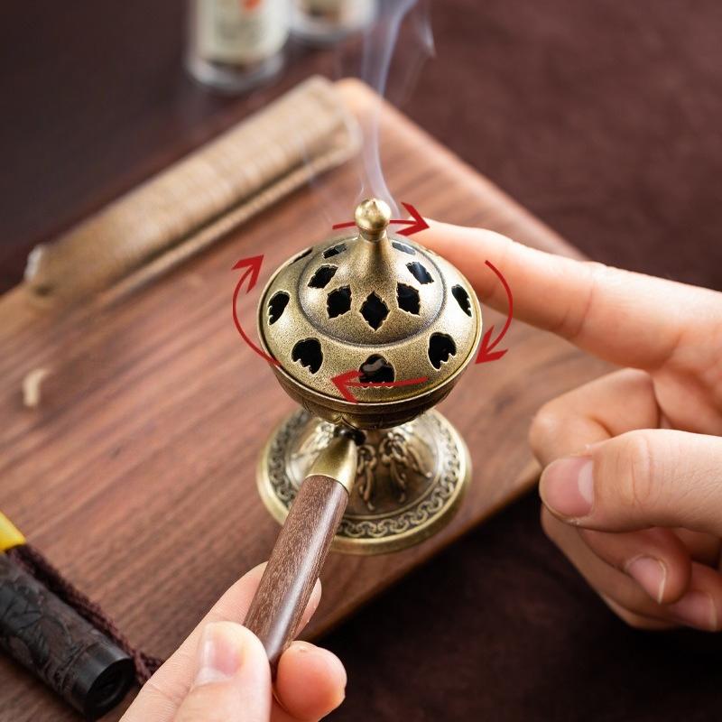 Creative Rotating Handheld Stove Retro Aromatherapy Stove Xiangyun Fragrance Road Ornament Home Furnishings