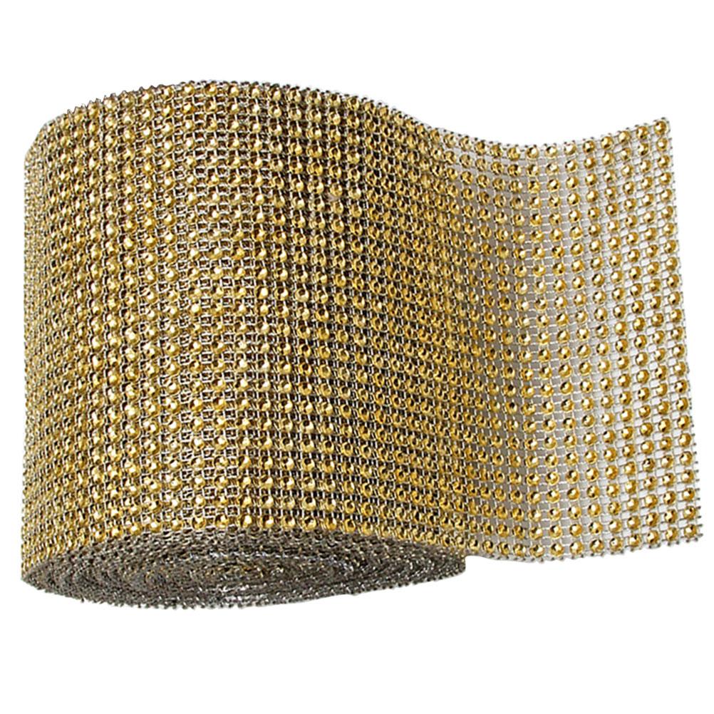 Black Rhinestone Mesh Roll Sparkling Diamond Ribbon Smooth Attach Wedding Cake Decoration Birthday Party Crafts