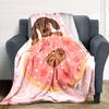 1 Stück Donut Hund Leichte Flanelldecke, Bequeme und Warme Decke, für Büro und Camping Schlafsofa, Wohnzimmer152
