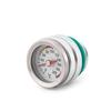 M30×1.5 Fuel Tank Cap Oil Temp Gauge 0-200°C Pointer Dial Meter for Motorcycle Black Silver BX103093