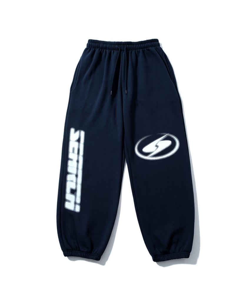 Sseochi410 Curve Logo Jogger Pants Navy