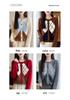 Women's Diamond Patchwork Pure Wool Knit Cardigan Sweater, Round Neck, Long Sleeve - 2026 Autumn/Winter.