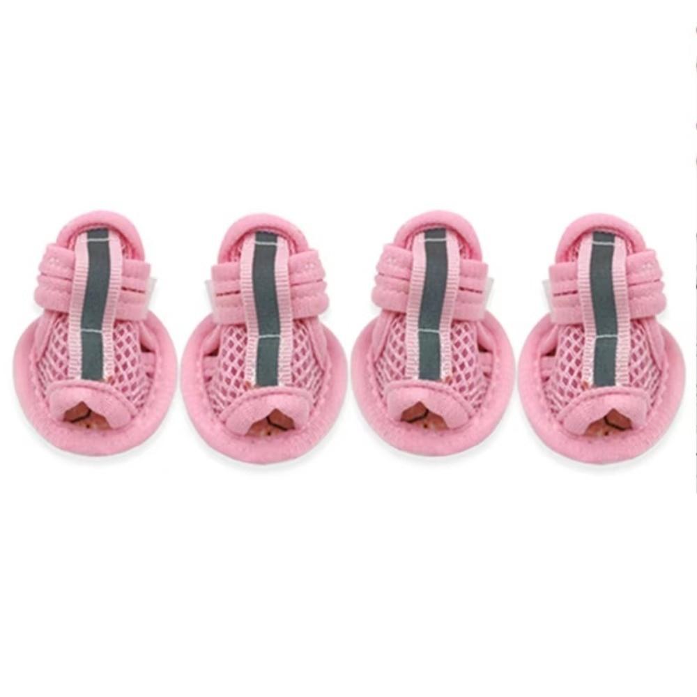 4Pcs Soft-sole Pet Sandals Non-slip Cooling Dog Boots Cute Dog Foot Cover  For Small Medium Pets