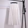 DX~~ New Spliced Cotton and Linen Skirt, Literary Fresh Long Skirt, High-waisted and Versatile, A-line Swing Skirt, Casual Skirt