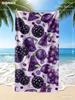 Summer Fruit Microfiber Beach Towel, Watermelon Lemon Cherry Bath Towel, Cute Tropical Travel Blanket for Women Girls Gift
