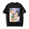 Anime-Paar-Interaktion Print T-Shirt Trendiger Streetstyle Locker Atmungsaktiv Unisex Oberteil Reines Baumwoll-T-Shirt