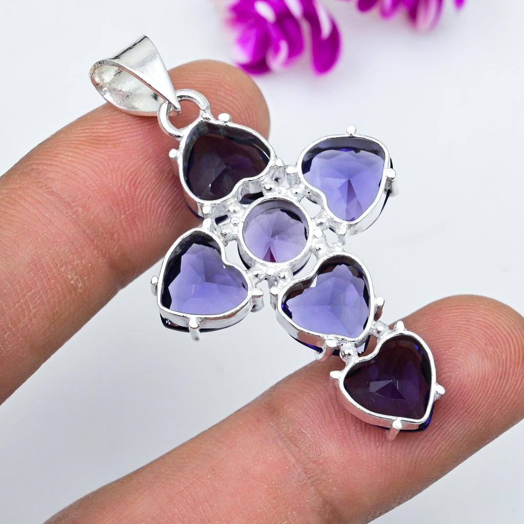 Amethyst Pendant Gemstone Jewelry, 925 Solid Sterling Silver Pendant, Gift For Women Handmade Pendant