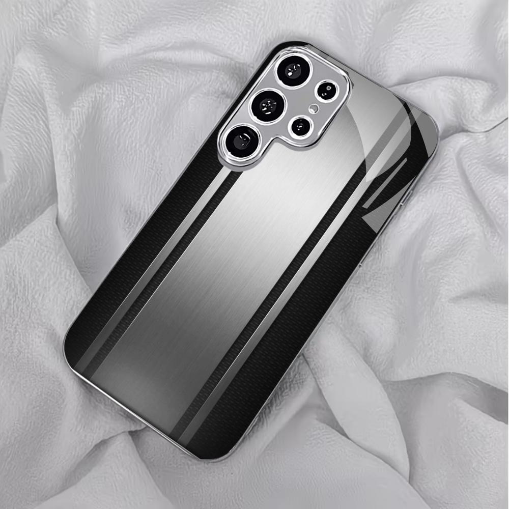 PhoneCase Atmosphere Simplicity High-end Electroplating Glass PhoneCase for Samsung Galaxy S26 S25 S24 S23 S22 S21 FE,Ultra,Plus