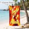 Kyojuro Custom Name Printed Beach Towel Personalized Soft Towel For Swimming Beach Travel