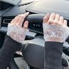 Female Girls Sweater Decorated Fake Sleeves Lace Floral Lace Detachable Sleeved Horn Cuffs Embroidery Clothing Accessories