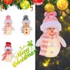 Lighted Snowman Christmas Decoration Light Up Snowman Christmas Decor Transparent Holiday Doll Christmas Decorations for Table